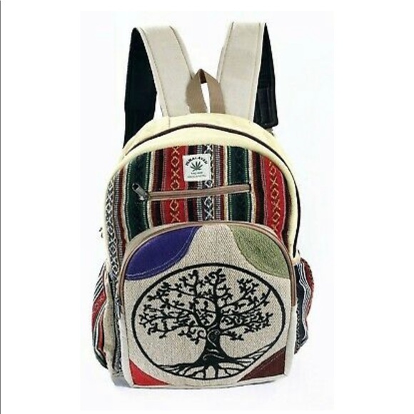 Handbags - Hemp Backpack Bohemian